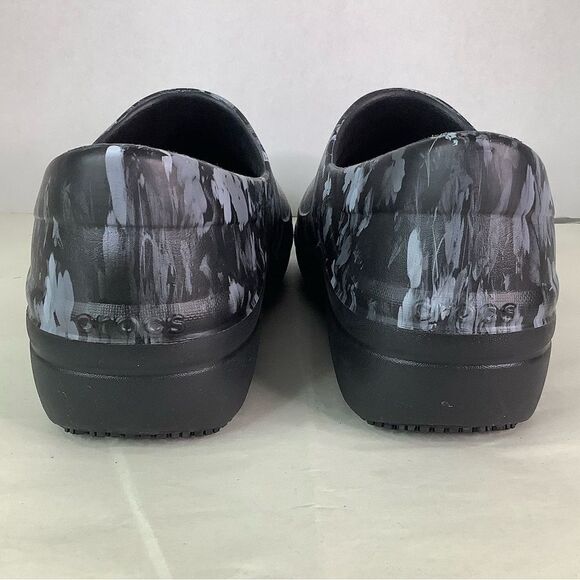 Crocs Neria Pro II Clogs Slip Resistant Work Gray Black Floral WOMENS Sz W11 - Picture 6 of 10